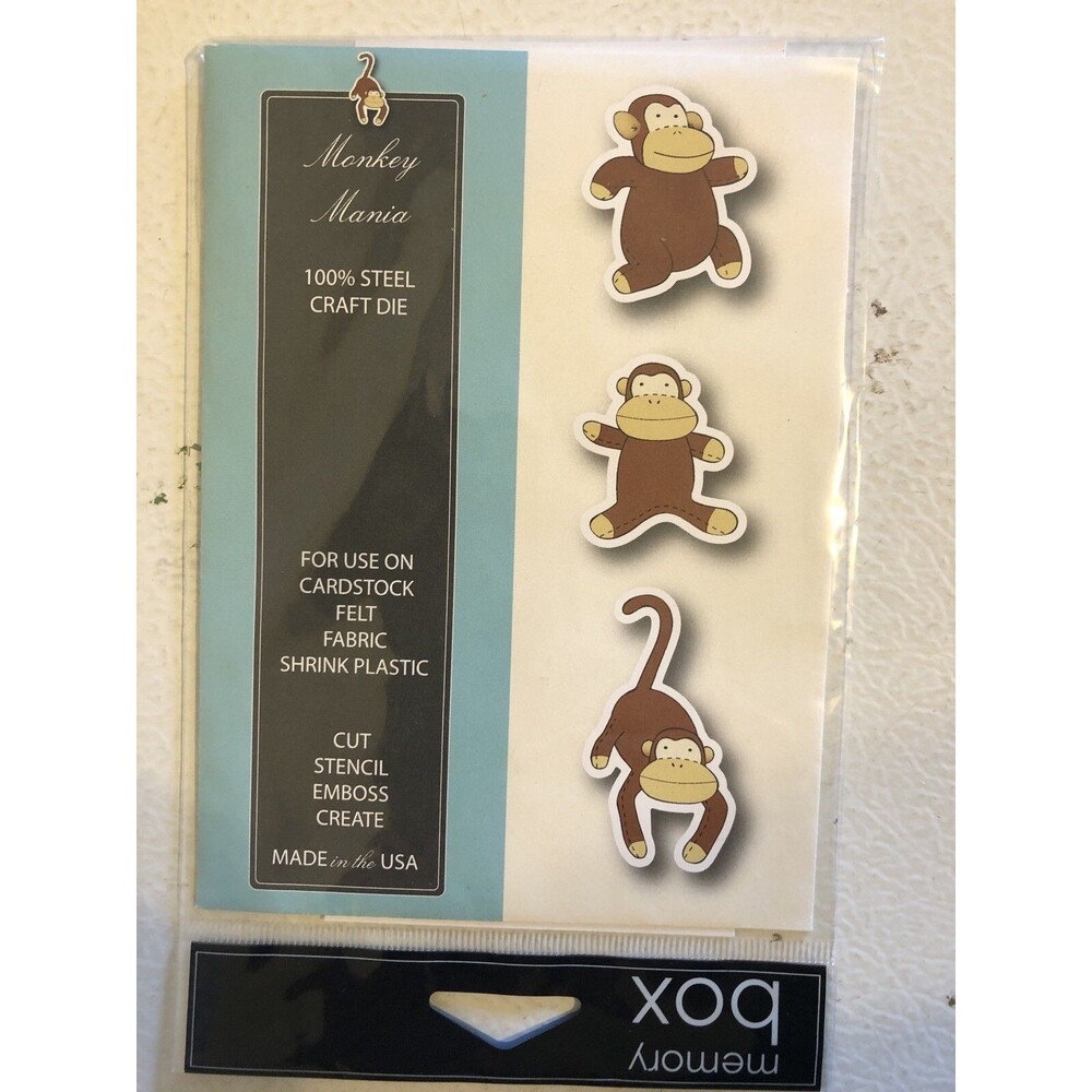 Memory Box - Monkey Mania - Steel Craft Die 98112 Emboss Cut Stencil New